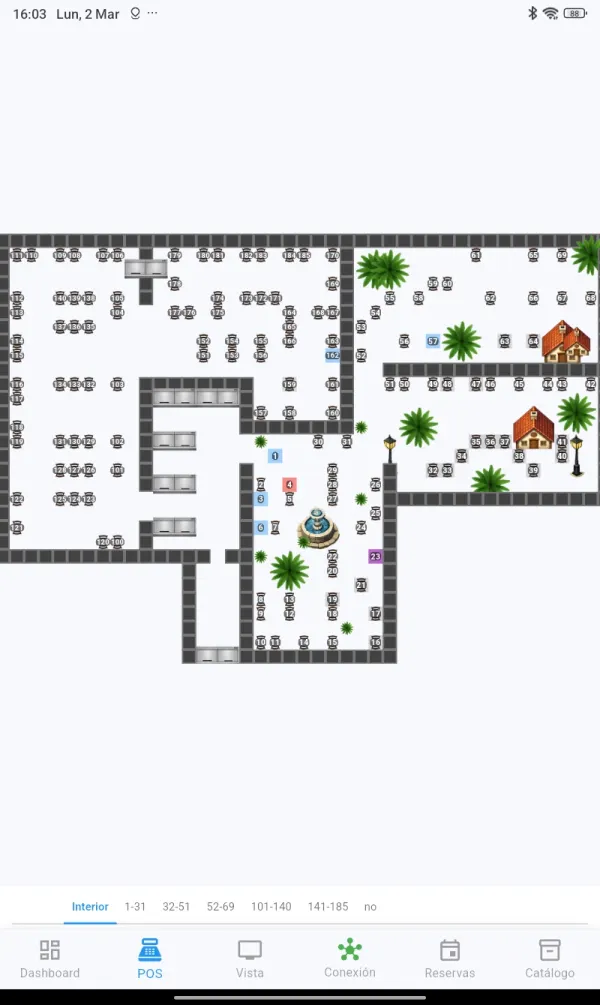 Mapa del salón en Restmatik